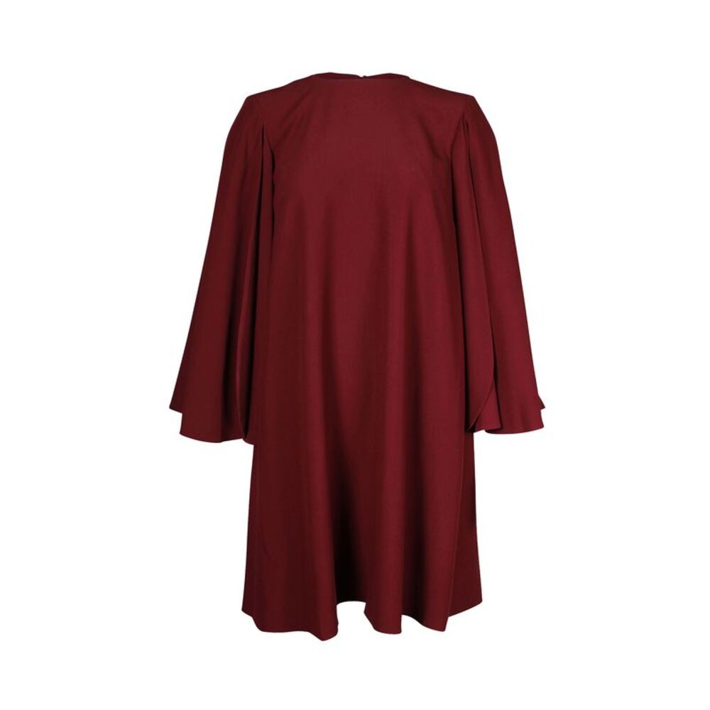 Alexander McQueen Cape Dress in Burgundy Viscose
